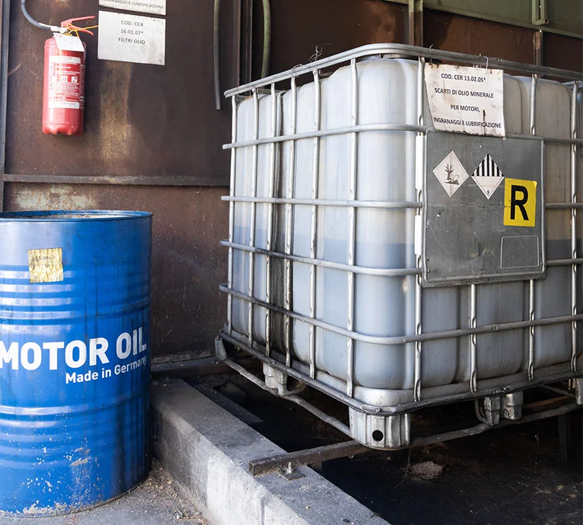 olio motori da smaltire